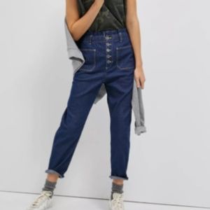 Pilcro by Anthropologie High-Rise Paper Bag Button Jeans SIZE XS / 25